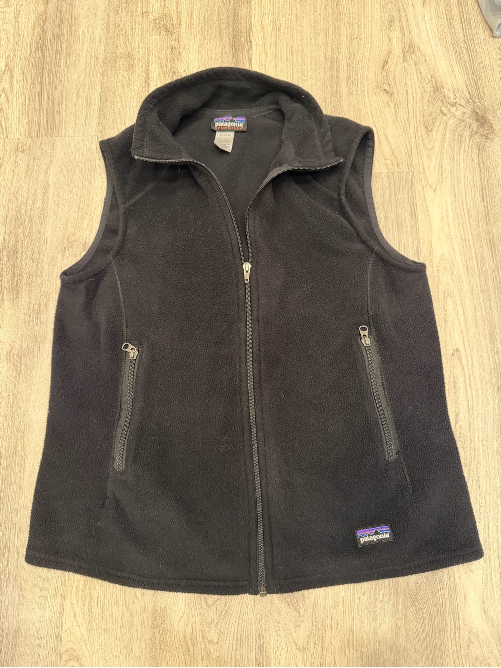 Patagonia Synchilla Women’s Large Black Fleece Full Zip Vest